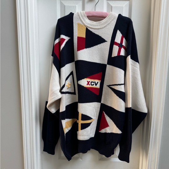 Nautica Other - RARE Vintage 90s Nautica Mens Handknit Crewneck Sweater